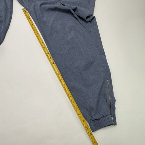 Albion Jetsetter Joggers Chambray Pants Women M Light Blue Nylon Spandex Zippers - Picture 4 of 8